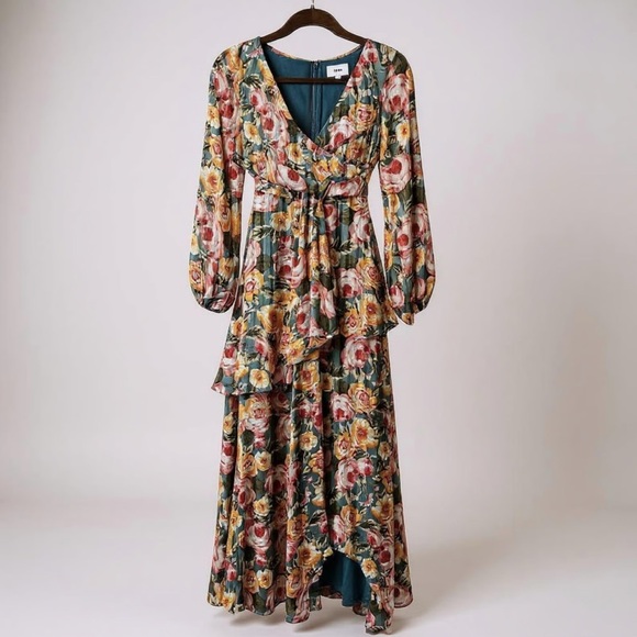 NWT Olia Women's (Anthropologie) Floral Long Sleeve Maxi Dress size M - Picture 1 of 7